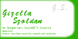 gizella szoldan business card